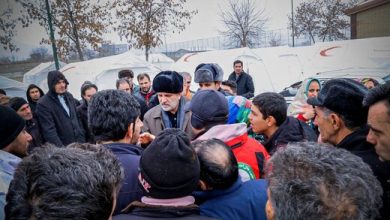 حضور استاندار آذربایجان شرقی در میان زلزله‌زدگان شهرستان خوی