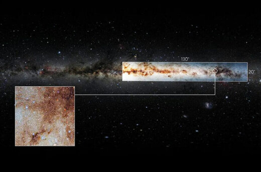 عکس | ثبت تصویری ۱۰ ترابایتی از کهکشان راه شیری که بیش از ۳ میلیارد جرم آسمانی را نمایش می‌دهد
