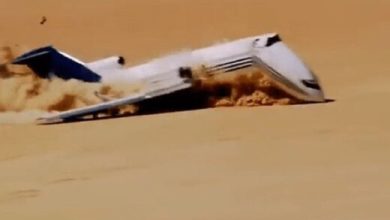 سقوط عمدی و باورنکردنی هواپیمای مسافربری در صحرا / عکس