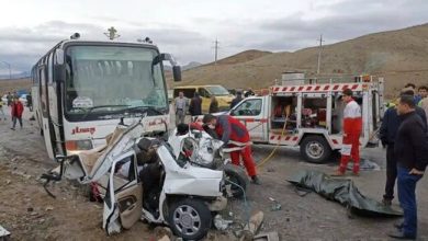 تصادف خونین اتوبوس و پژو پارس / سه نفر در دم جان باختند
