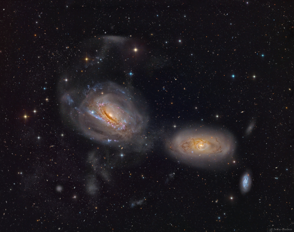 کهکشان مارپیچی NGC 3169 فروپاشید/ عکس