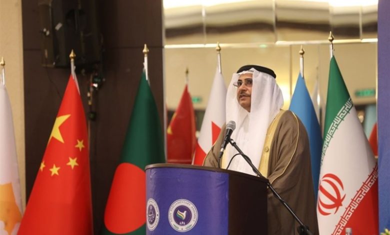 رئیس پارلمان عربی: روابط کشورهای عربی و آسیایی به دولتها ختم نمی شود