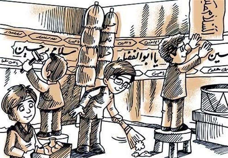 راه اندازی موکب کودکان عاشورایی در میدان آئینی امام حسین علیه السلام