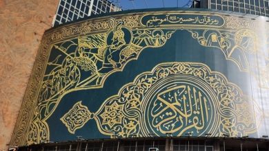 سحرگاه تاسوعای حسینی دیوارنگاره جدید میدان ولیعصر(عج) رونمایی شد