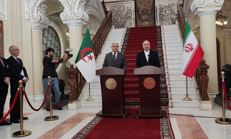 تاکید روسای مجلس ایران و الجزایر بر گسترش همکاری‌ها در سطح بین‌المللی