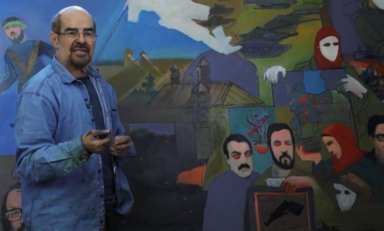 روایتی از نقاشی ۱۰۰ متری زنده‌یاد حبیب‌الله صادقی در تلویزیون