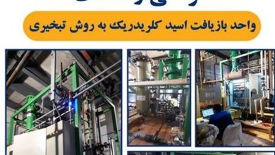شکسته شدن انحصار آمریکا در فناوری “بازیافت اسیدکلریدریک از اسید سوخته” توسط ایران