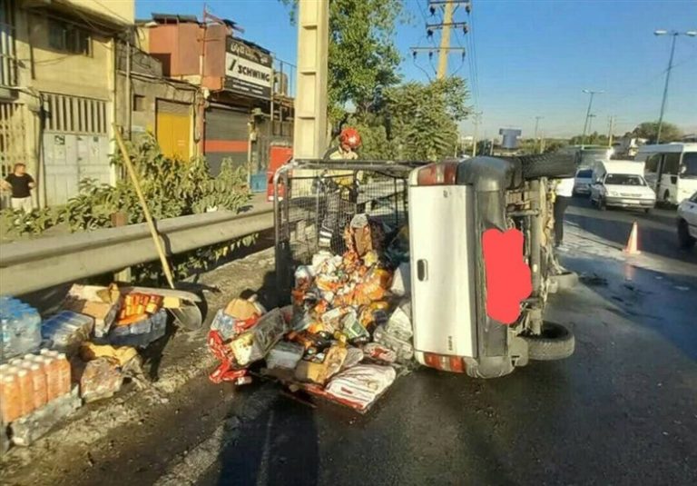 مرگ دلخراش راننده “پراید وانت” در خیابان دماوند + تصاویر