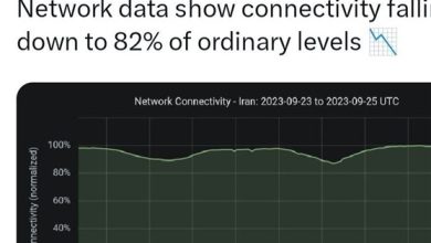 اختلال اینترنت در ایران ۳ باره شد