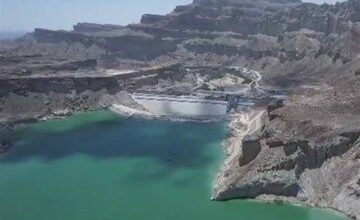 انتشار نخستین تصویر ماهواره‌ای از آبگیری سد کهیر در سیستان و بلوچستان/ عکس