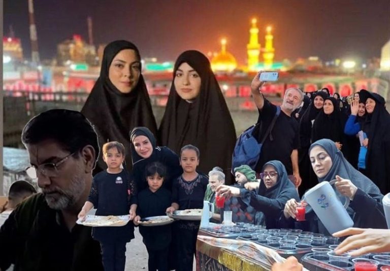 بازیگران «گاندو» به همراه چند هنرمند دیگر در کربلا + فیلم