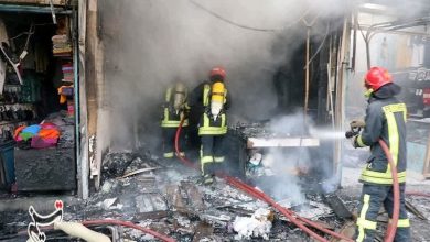 بی‌احتیاطی کارگران باعث آتش سوزی در میدان نوبنیاد