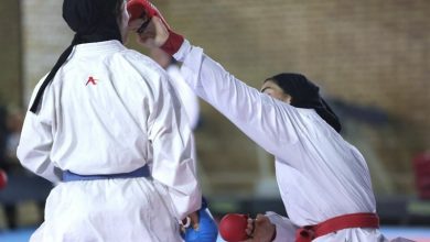 تمرین مشترک بانوان ملی‌پوش کاراته با قهرمانان مرحله نخست کاراته وان