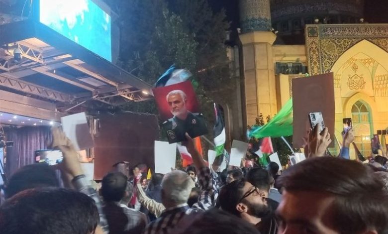 اجتماع مردم تهران در حمایت از عملیات پیروزمندانه فلسطینیان