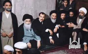 ببینید | تصویری تاریخی از اجتماع علمای نجف در حمایت از فلسطین