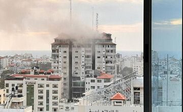 برج فلسطین در نوار غزه بمباران شد/ ابوعبیده: تل‌آویو منتظر پاسخ باشد