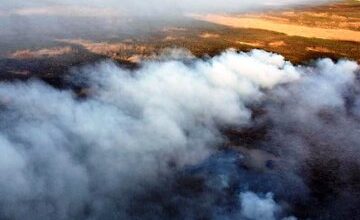 تالاب هویزه در آتش سوخت/ تصویر ماهواره‌ای