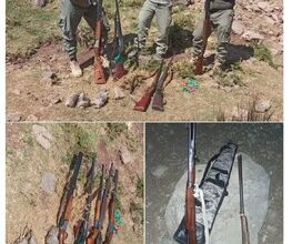 دستگیری ۷ شکارچی متخلف در منطقه شکار و صید ممنوع گرین لرستان