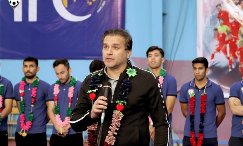 مرتضایی: افغانستان ۵۰ پله در رده‌بندی تیم‌های ملی فوتسال صعود کرد/ خوش‌شانس باشیم به جام جهانی می‌رسیم