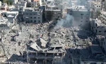 کلیسای تاریخی غزه که سرپناه بود و بمباران شد