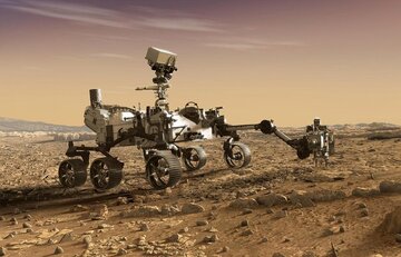 گرد و خاک عظیمی که تنوره دیو در مریخ به پا کرد/ عکس