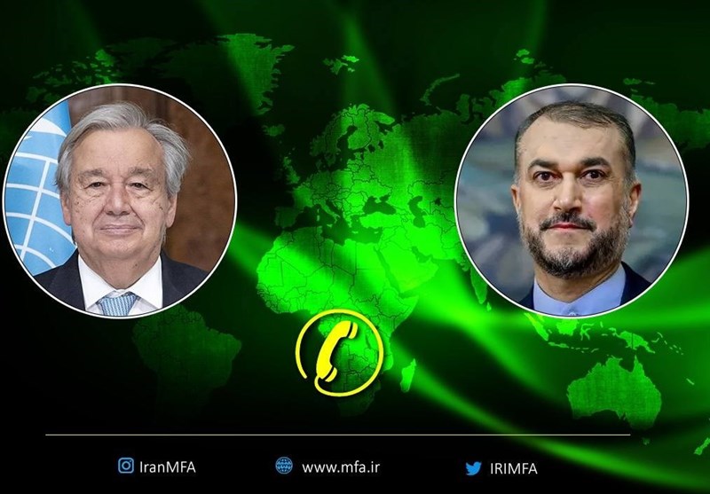 گفتگوی امیرعبداللهیان با گوترش/ آمادگی ایران برای ارسال کمکهای انساندوستانه به غزه