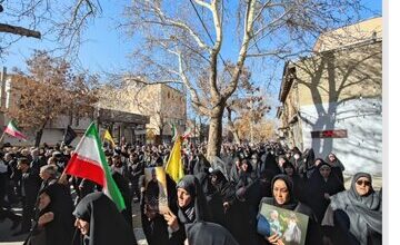 راهپیمائی و تجمع مردم همدان در محکومیت حادثه تروریستی کرمان