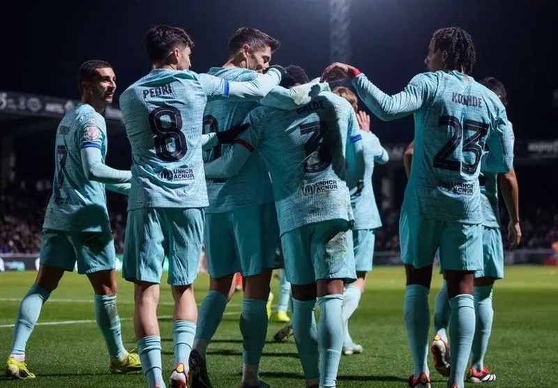 صعود بارسلونا به مرحله یک چهارم نهایی جام حذفی اسپانیا