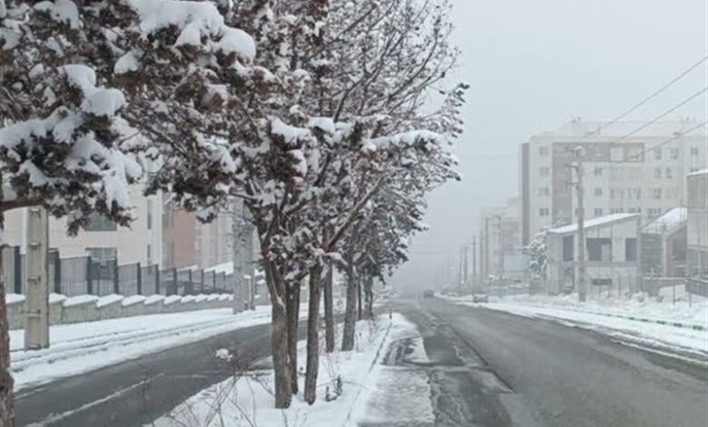 بارش برف سنگین در شمال شرق پایتخت/ تردد بدون زنجیر چرخ در محورهای مواصلاتی شرق استان ممکن نیست + فیلم و تصاویر