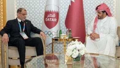 دیدار خسروی‌وفا با رئیس کمیته ملی المپیک قطر