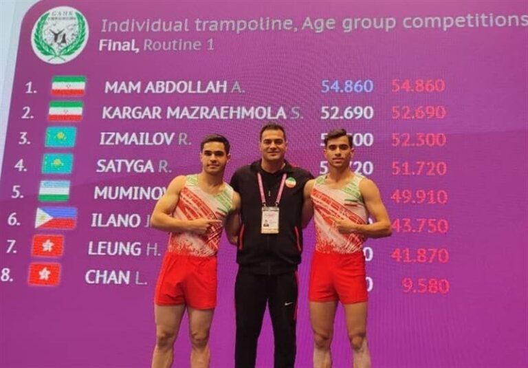 کسب اولین مدال تاریخ ترامپولین ایران در آسیا