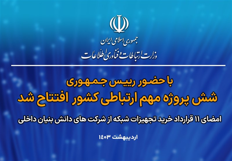۶ پروژه مهم ارتباطی کشور با حضور رئیس جمهوری افتتاح شد