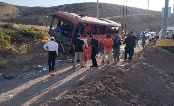 اتوبوس حامل زائران اربعین دچار حادثه شد