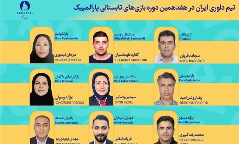 حضور ۹ داور ایرانی در پارالمپیک ۲۰۲۴ پاریس