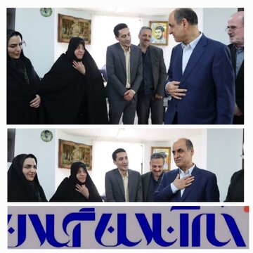 دیدار نوروزی استاندار گیلان با خانواده سردار شهید حسین املاکی