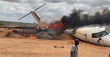 سقوط هواپیمای باری با ۵ کشته