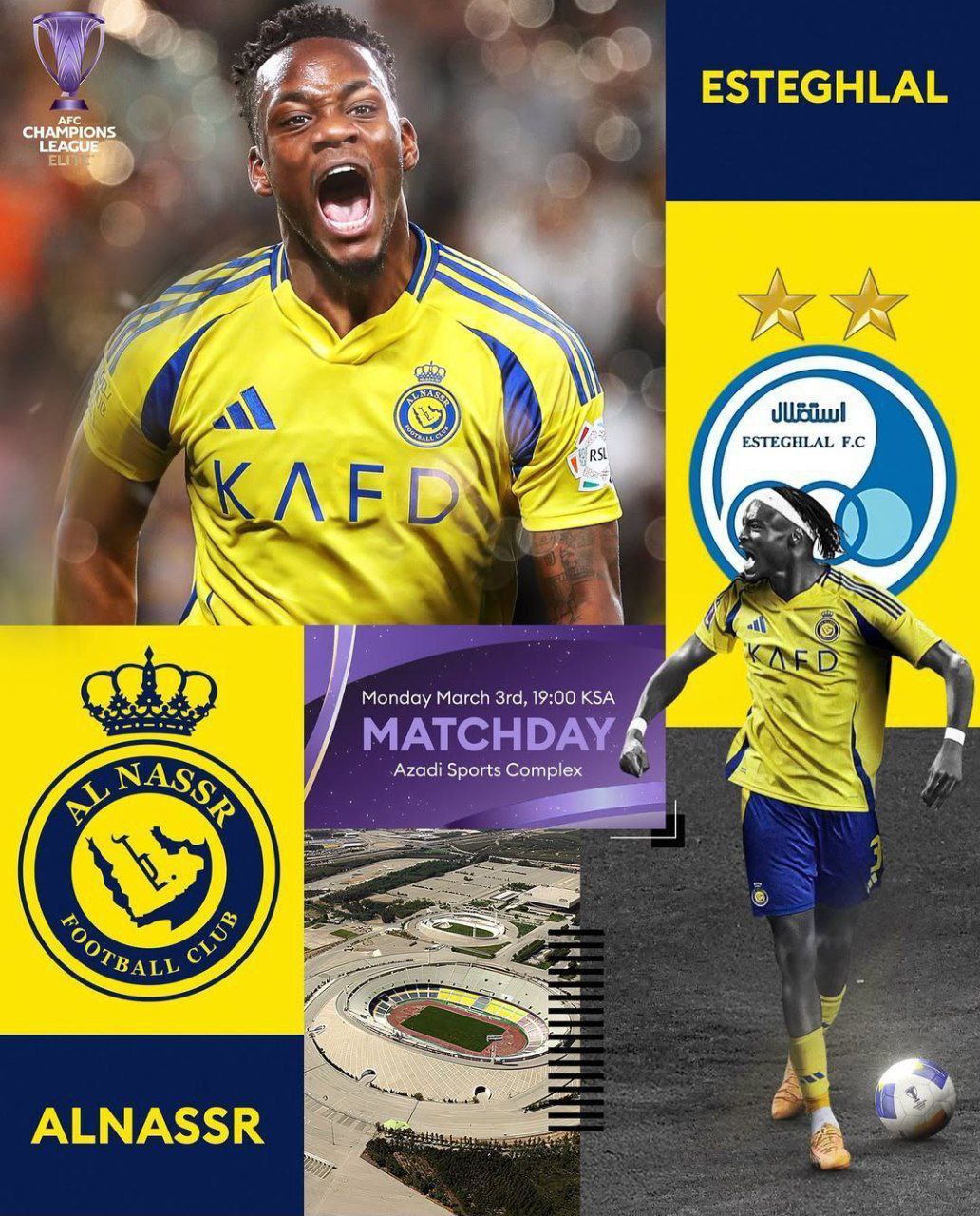 پوستر روز بازی النصر مقابل استقلال