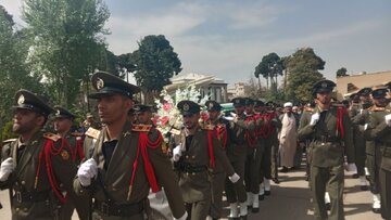 وداع ارتش با پیکر امیر سرتیپ حسن چگینی / پیام تسلیت سرلشکر موسوی