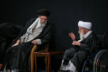 آیت الله جنتی با ویلچر به دیدار رهبر انقلاب رفت! + تصاویر