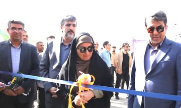 افتتاح پروژه تکمیل تقاطع دهبکری بم توسط وزیر راه