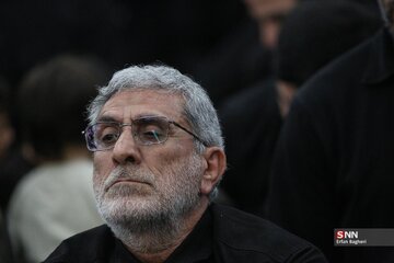 تصاویری از حضور سردار قاآنی در مراسم چهلم شهدای هوافضای سپاه