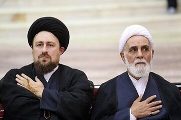 سیدحسن خمینی: حضور به موقع فرمانده کل قوا و انتصاب فرماندهها بود در همبستگی ملی بسیار مؤثر بود/ در جنگ اخیر کروبی من از تهران بیرون نمیروم