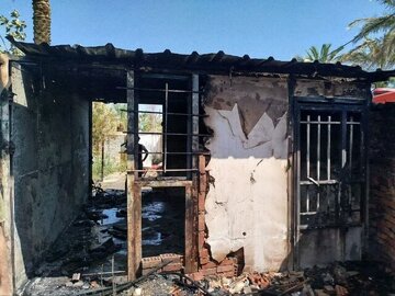 آتش سوزی کانکس در بم موجب مرگ کودک ۷ ساله شد