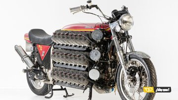 این موتورسیکلت ۴۹ سیلندر دارد! /عکس