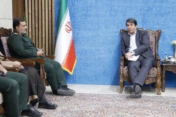 دیدار فرمانده سپاه ثارالله با استاندار کرمان