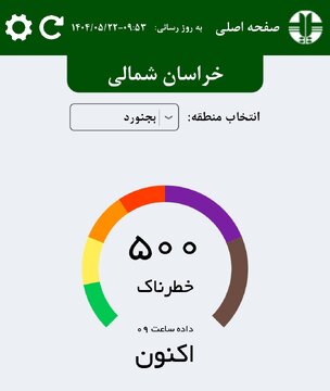 هشدار قرمز برای بجنورد؛ آلودگی نفسگیر از صحرای قرهقوم
