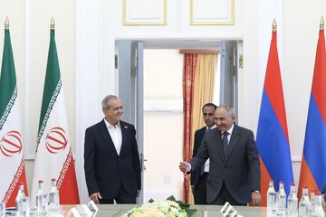 پزشکیان: ایران خواهان تثبیت صلح در منطقه قفقاز بوده و خواهد بود/ پاشینیان: بدون تردید ملاحظات ایران در احداث کریدور جدید رعایت خواهد شد