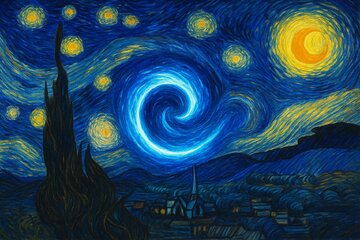 کشفی حیرتانگیز در فیزیک با الهام از نقاشی مشهور ونگوگ؛ ماه فانتزی «شب پرستاره» واقعی است؟
