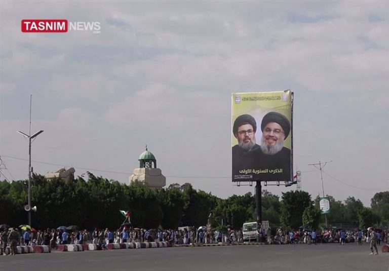 حضور اوحدی در مراسم سالگرد شهادت سید حسن نصرالله در بیروت