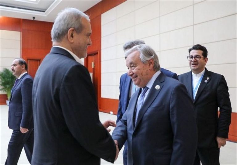 دیدار دبیرکل سازمان ملل متحد با رئیس جمهور